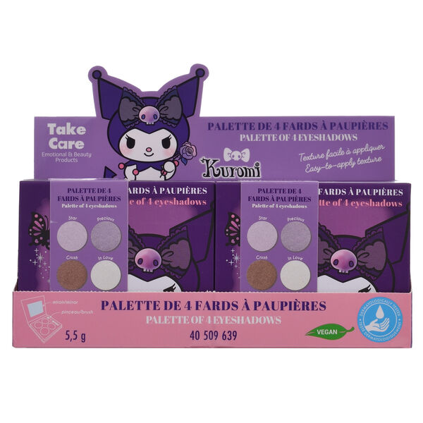 Paleta morada de 4 sombras de ojos Kuromi Hello Kitty - 5