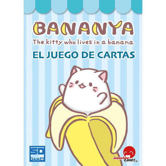 Caja del juego de cartas Bananya con un gato dentro de un plátano - 2
