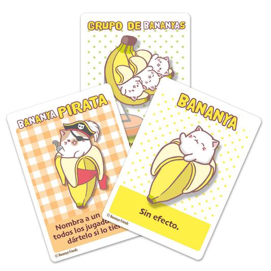 Caja del juego de cartas Bananya con un gato dentro de un plátano - 5