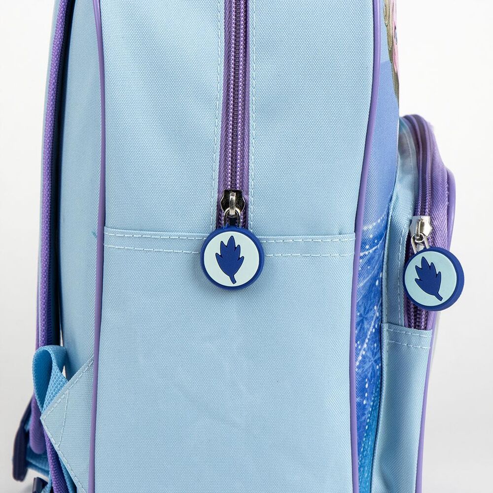 Mochila Frozen Disney azul y lila con Elsa, Anna y Olaf - 3