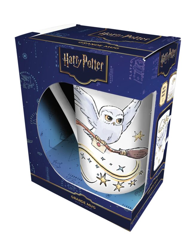 Taza de cerámica de Hedwig de Harry Potter con estrellas - 2