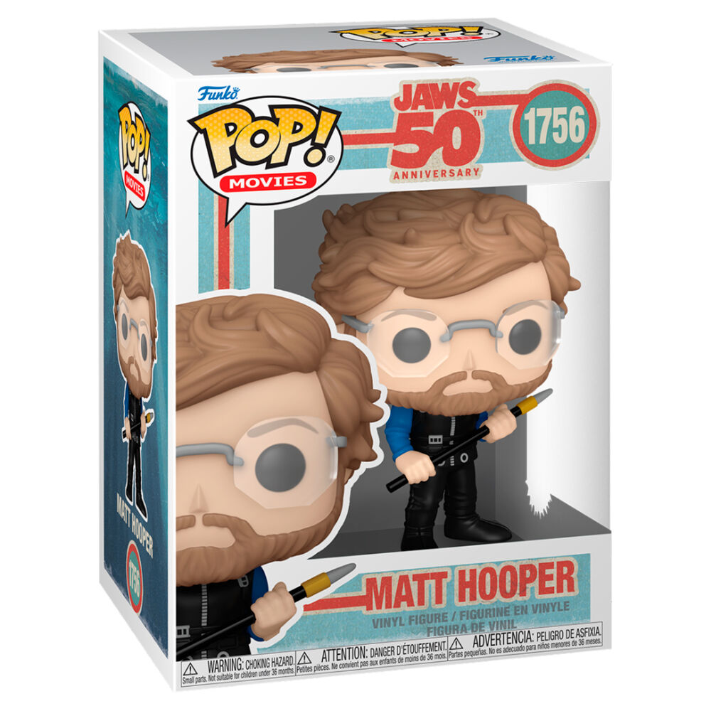 Figura Funko POP! de Matt Hooper de Tiburón con gafas y lanza - 2