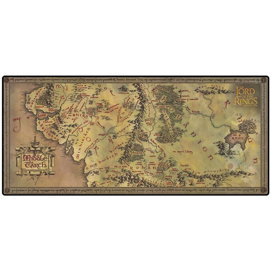 Alfombrilla gaming con mapa de la Tierra Media de El Señor de los Anillos