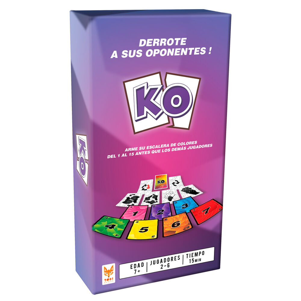 Caja del juego de cartas KO de TOPI GAMES