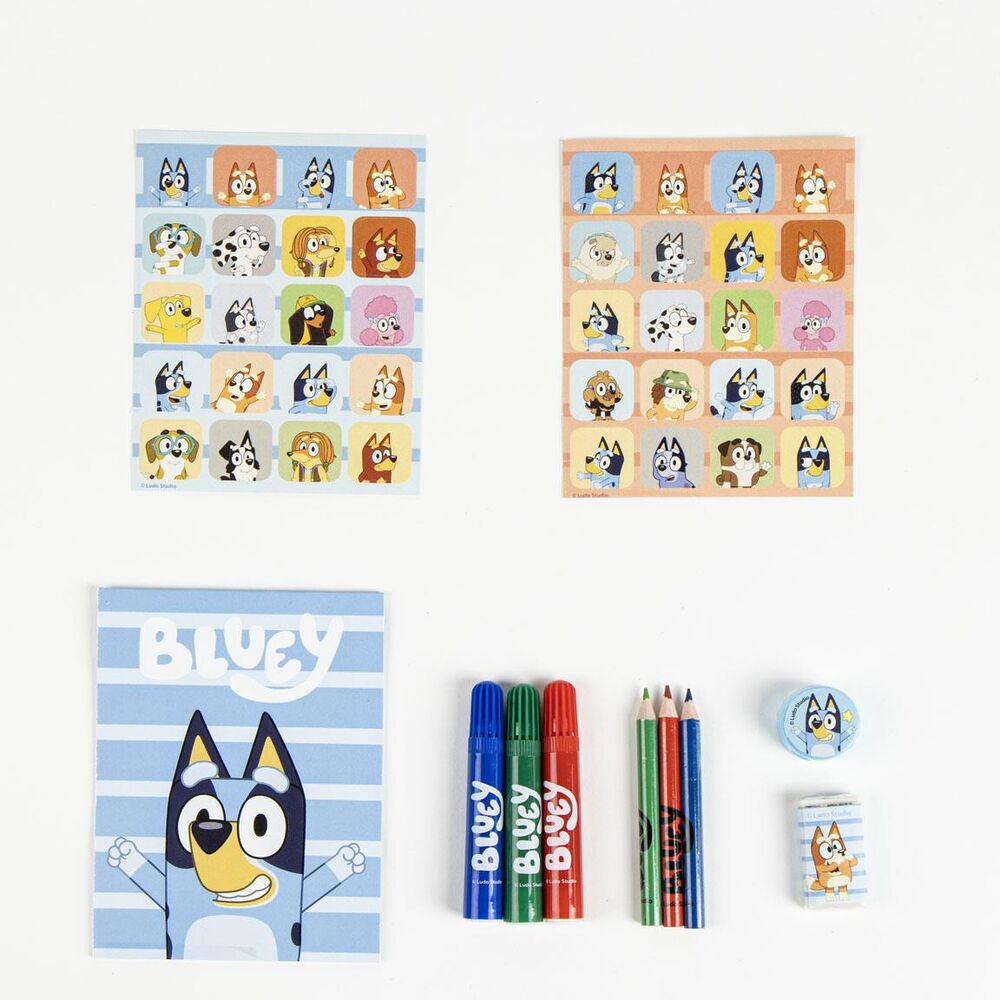 Trolley de papelería Bluey CERDÁ con lápices y rotuladores - 3