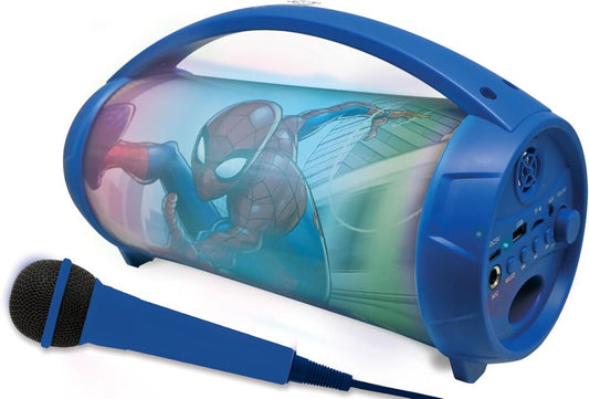Altavoz karaoke azul de Spider-Man con micrófono - 3