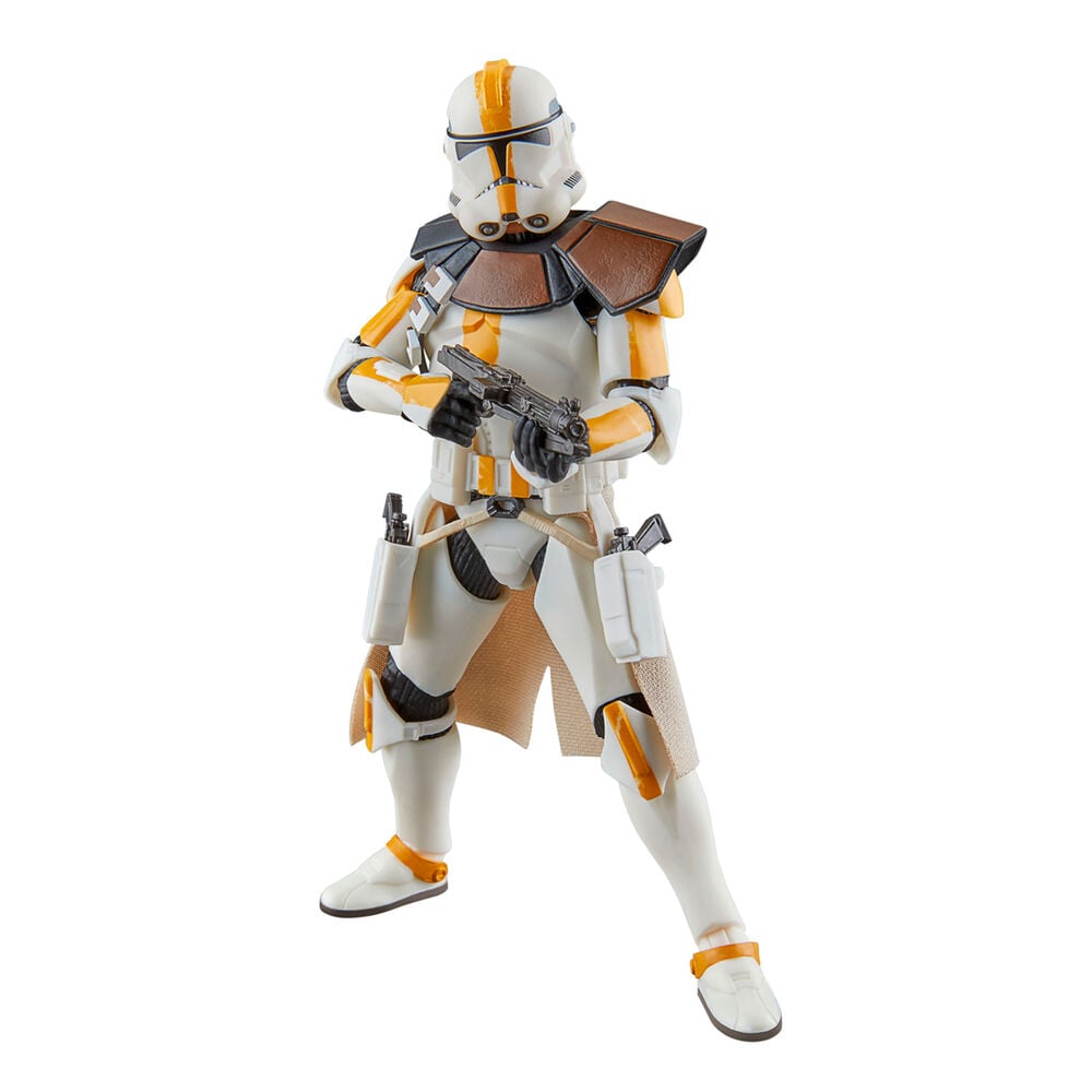 Figura articulada Clone Lieutenant Galle de Star Wars con armadura blanca y detalles naranjas - 11