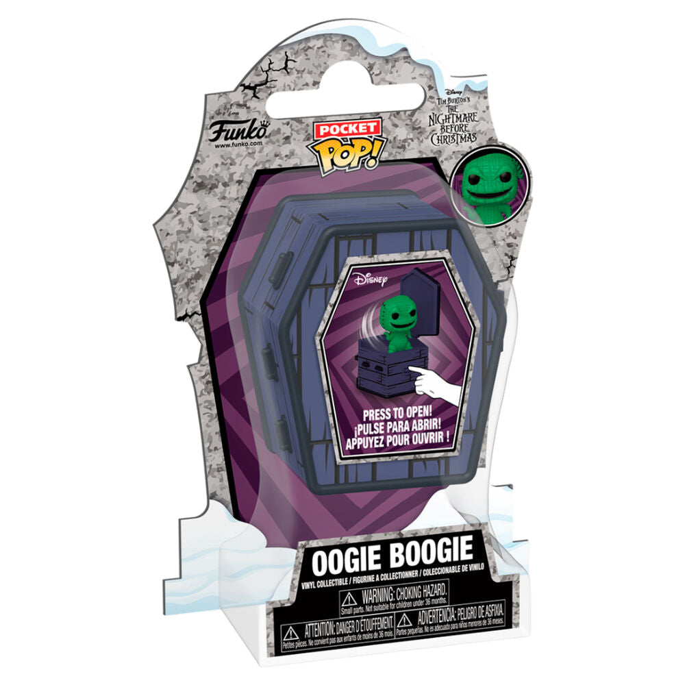 Figura FUNKO Pocket POP! de Oogie Boogie verde dentro de un ataúd - 2