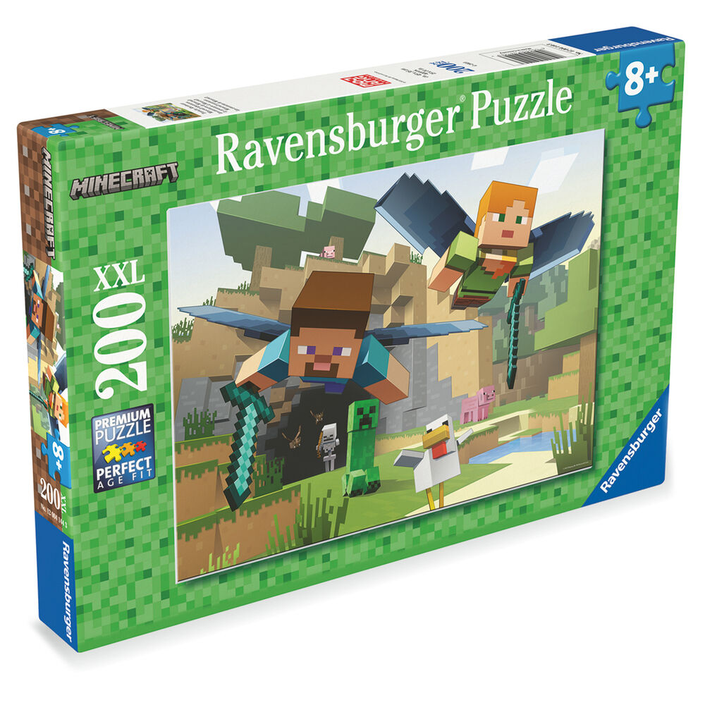 Puzzle Ravensburger XXL de Minecraft con personajes y criaturas - 2