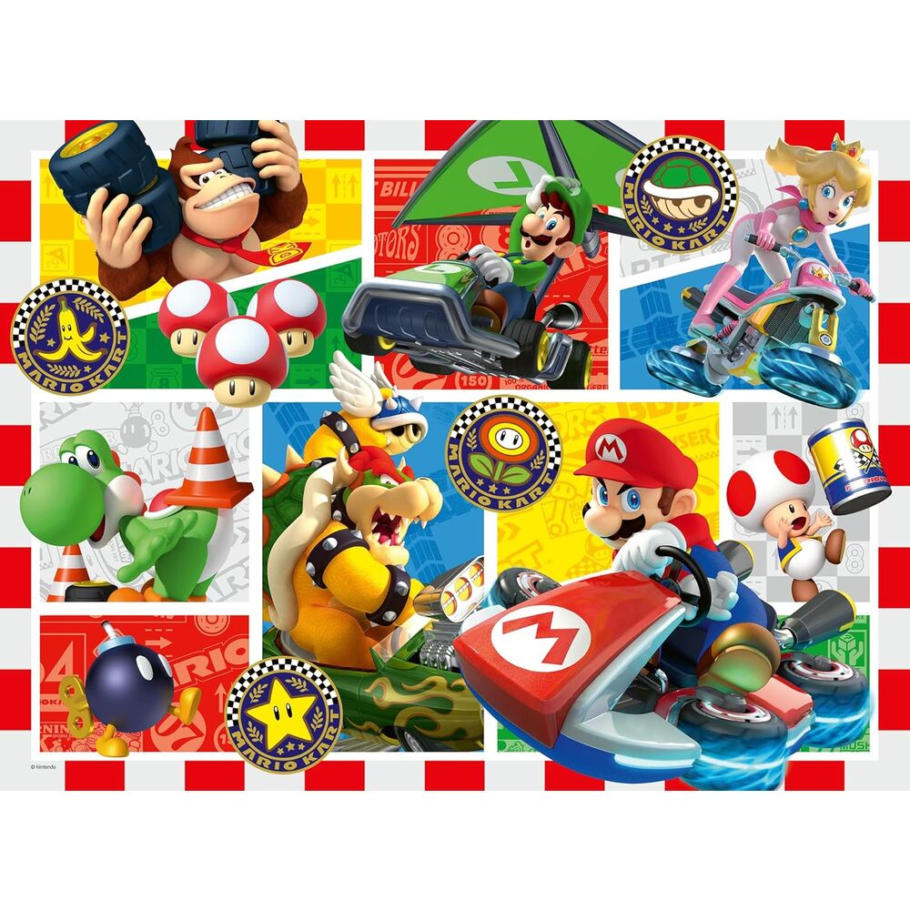 Puzzle Ravensburger XXL de Mario Kart con Mario, Luigi, Peach y Bowser - 2