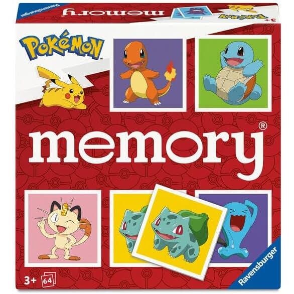 Juego Memory Pokémon de Ravensburger con cartas ilustradas