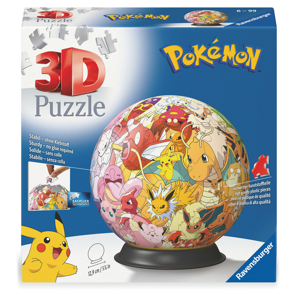 Puzzle 3D esférico de Pokémon Ravensburger con 72 piezas - 5