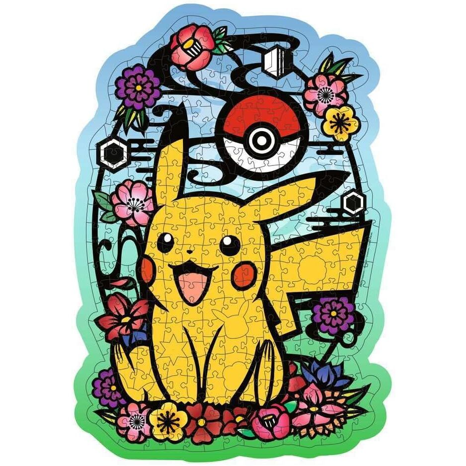 Puzzle de madera Ravensburger de 300 piezas con Pikachu y flores - 2