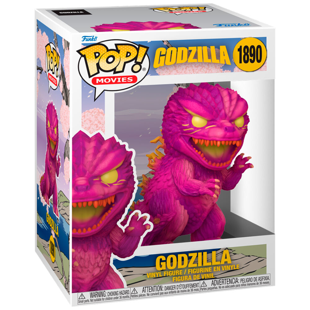 Figura Funko POP Premium de Godzilla en tonos magenta - 2