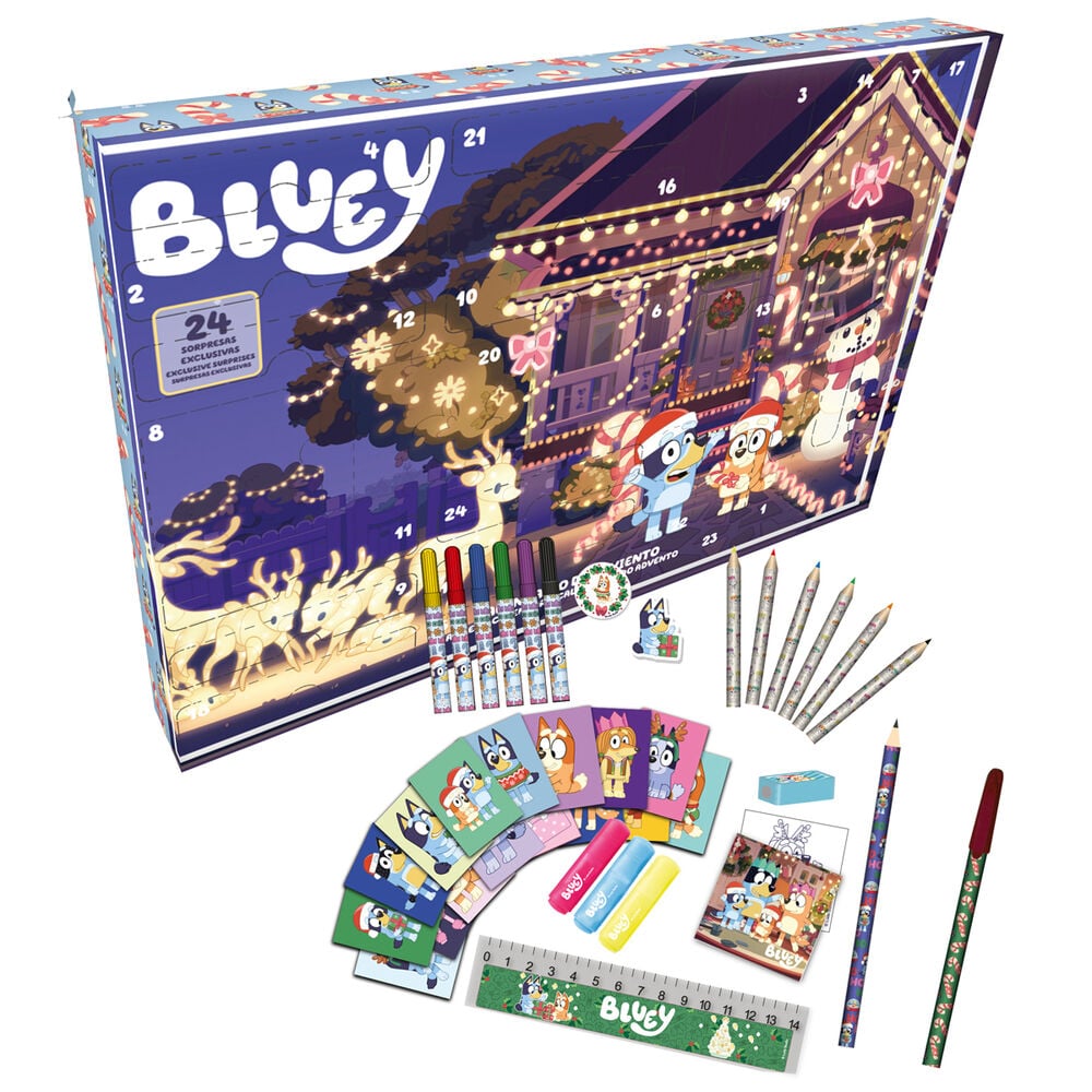 Calendario de Adviento Bluey con 24 sorpresas y accesorios