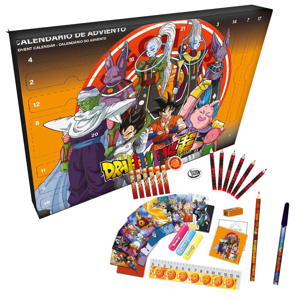 Calendario de Adviento Dragon Ball con personajes y sorpresas