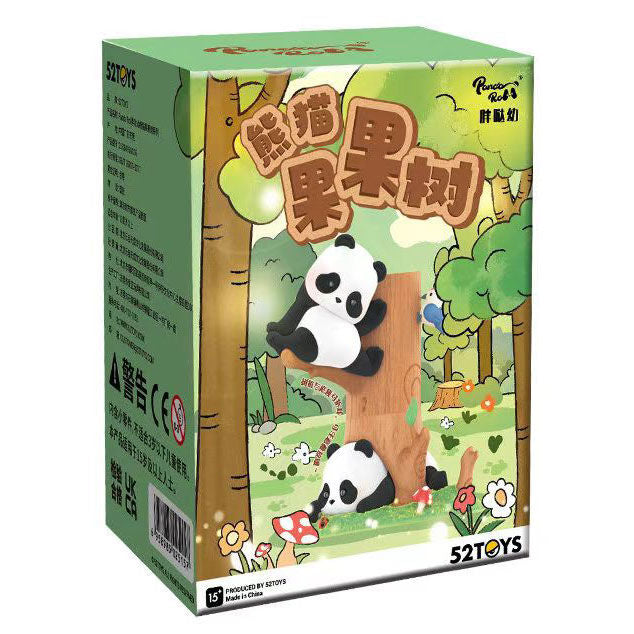 Figuras sorpresa Fruit Tree Climbing Panda Roll de pandas junto a un árbol - 3