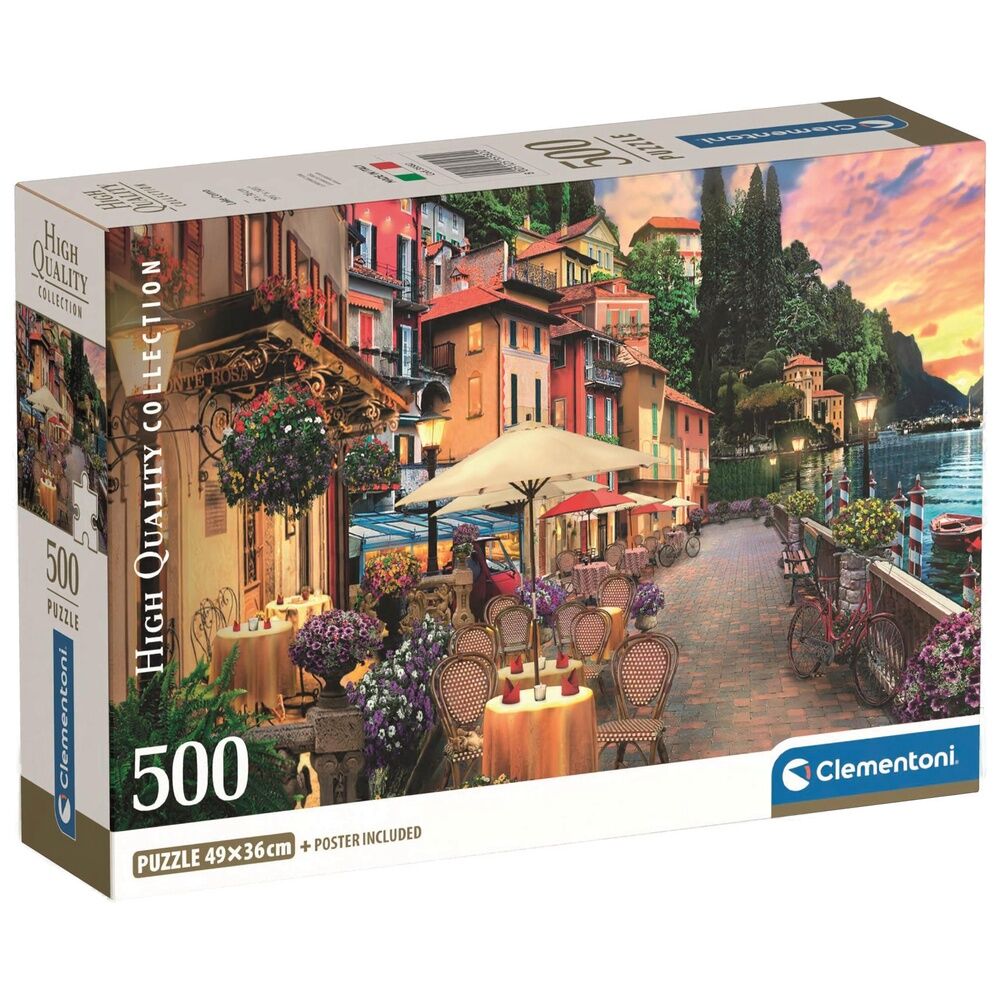 Puzzle Clementoni de 500 piezas con paisaje del Lago de Como