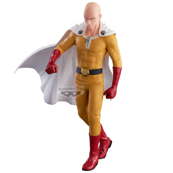Figura de Saitama de One Punch Man con traje amarillo y capa blanca - 3