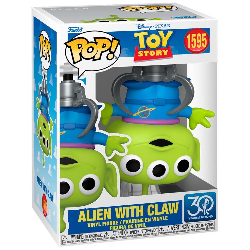 Figura Funko POP! del Alien de Toy Story bajo una garra mecánica - 2