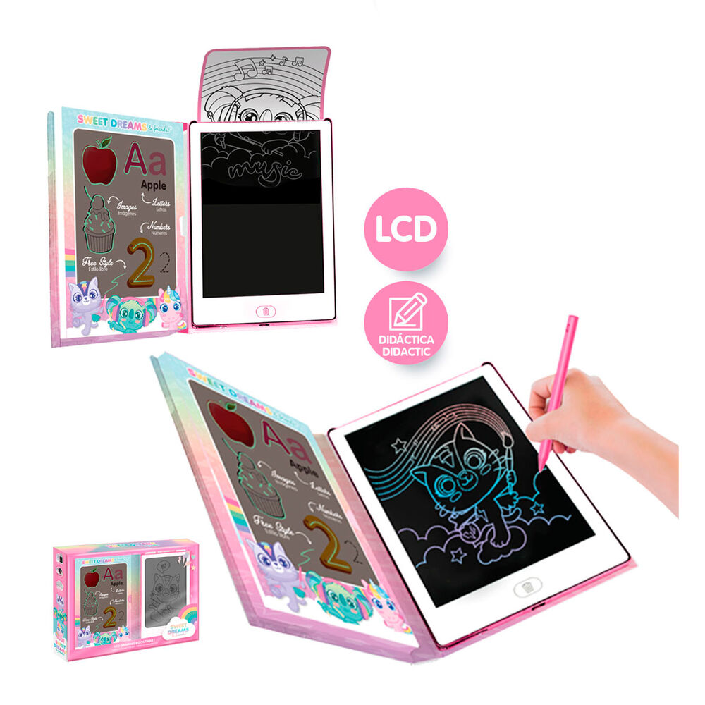 Tablet LCD rosa para colorear Sweet Dreams