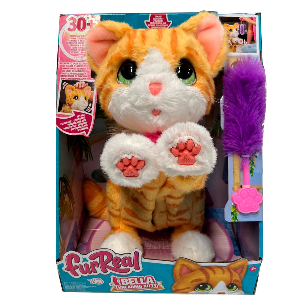 Bella FurReal, peluche interactivo de gato atigrado con cepillo - 2