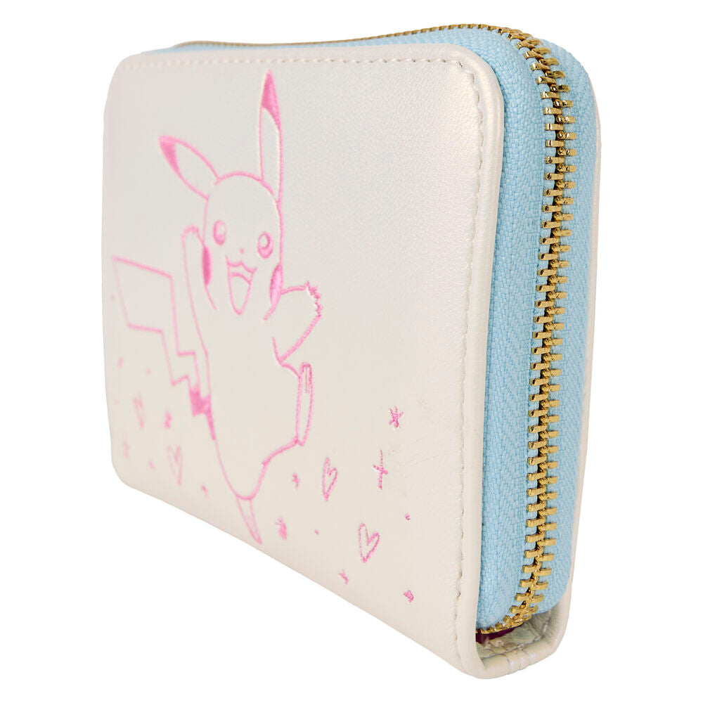 Cartera Pikachu Pokémon Loungefly en color crema y rosa - 4