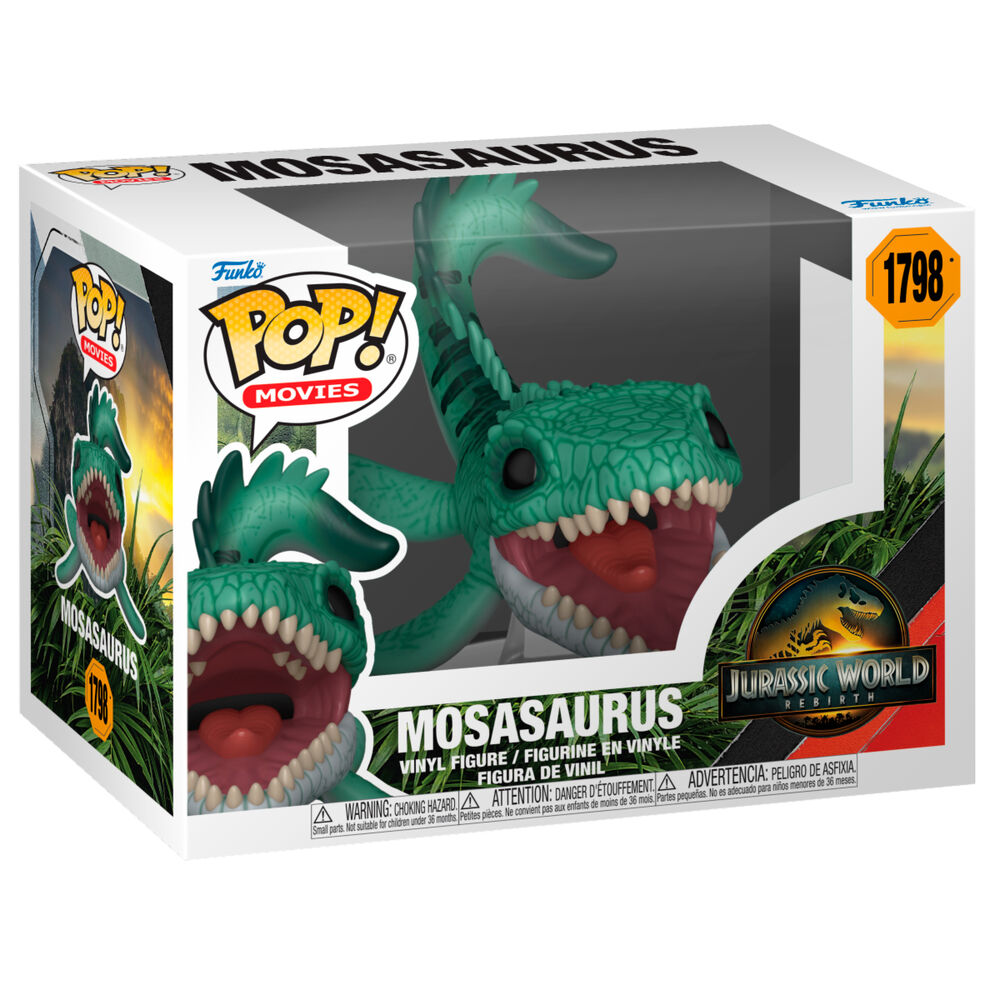 Figura Funko POP de Mosasaurus con la boca abierta sobre una base - 2