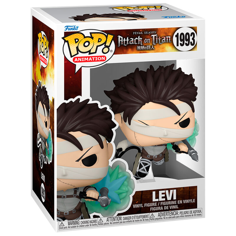 Figura Funko POP! de Levi de Attack on Titan con vendas y equipo de maniobras - 2