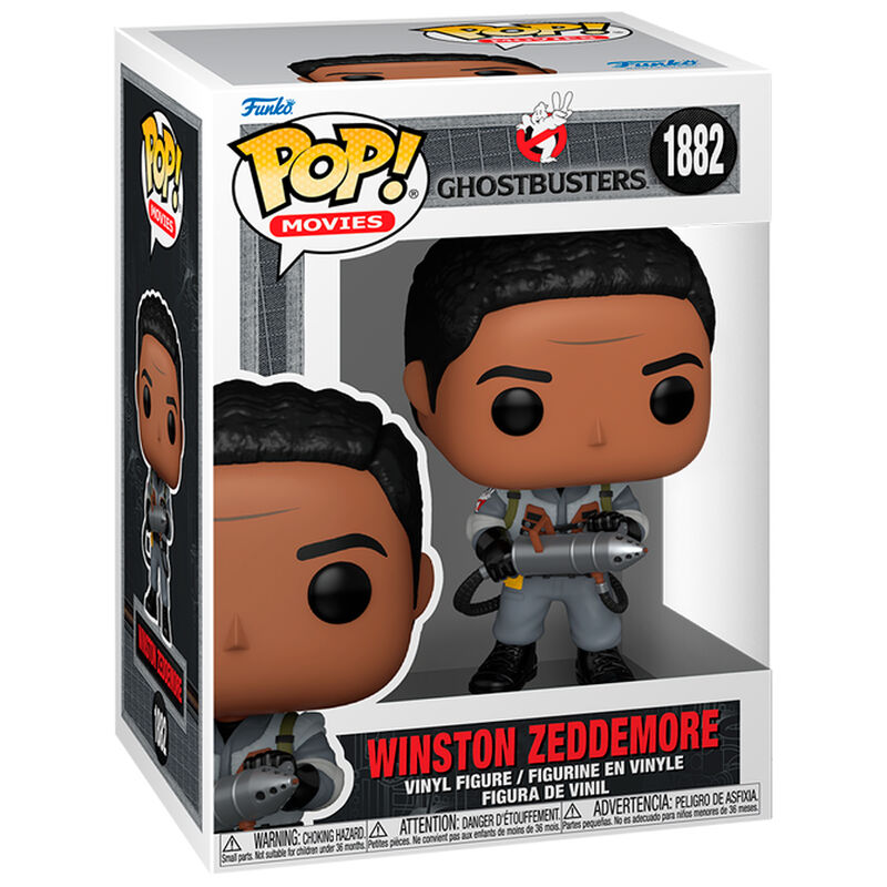 Figura Funko POP de Winston Zeddemore de Cazafantasmas 2 con uniforme gris y equipo de Cazafantasmas - 2