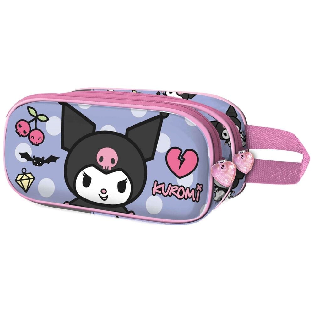Portatodo doble Kuromi Rebel lila y rosa