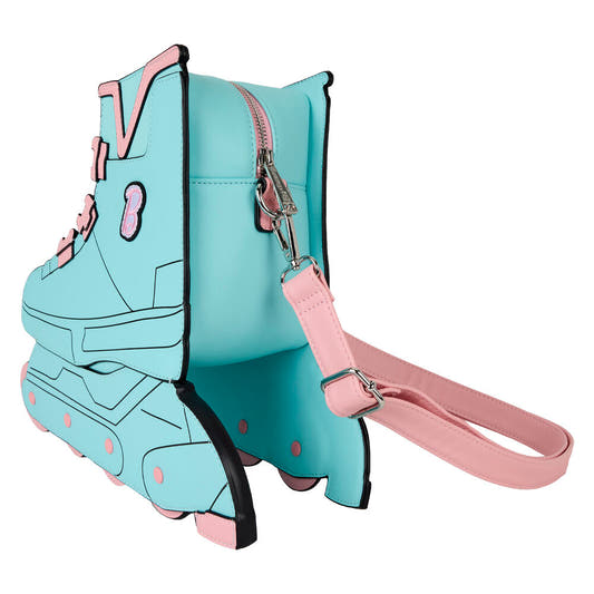 Bolso bandolera Loungefly con diseño de patín de ruedas Barbie en turquesa y rosa - 3
