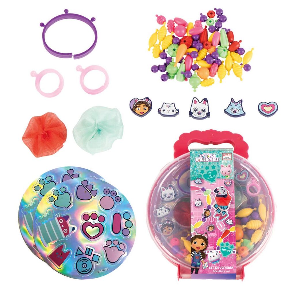 Set de bisutería Gabby’s Dollhouse con abalorios y accesorios de colores