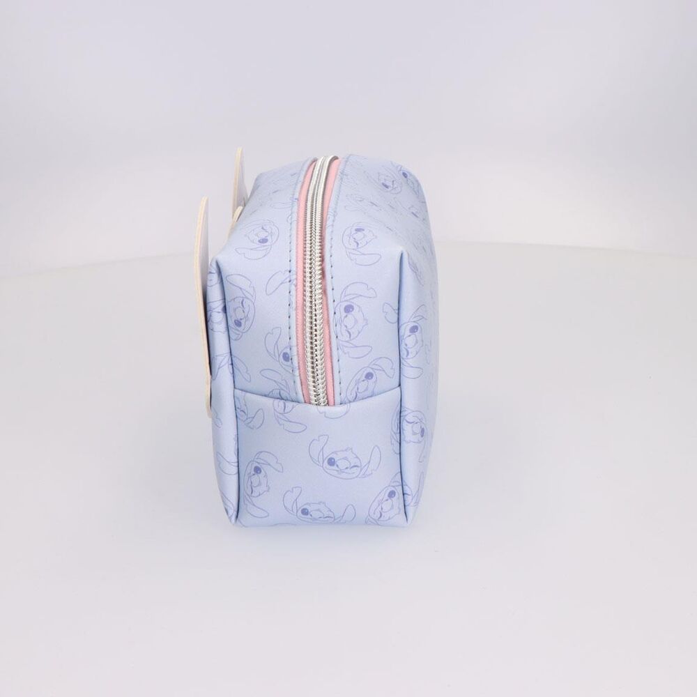 Neceser azul de Stitch Disney con estampado y tirador rosa - 5
