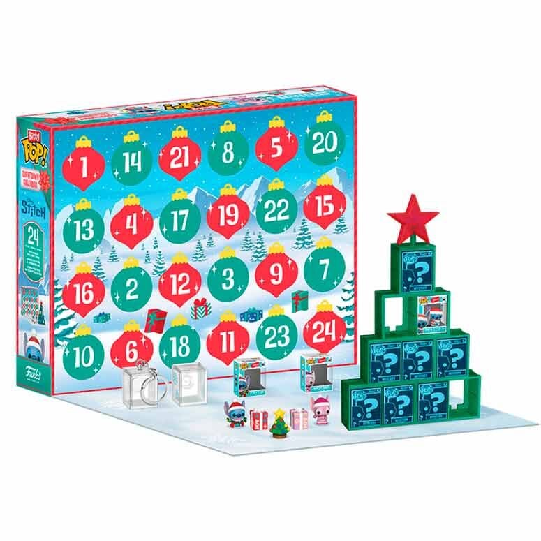 Calendario Bitty POP! de 24 días Disney Stitch con diseño navideño - 2