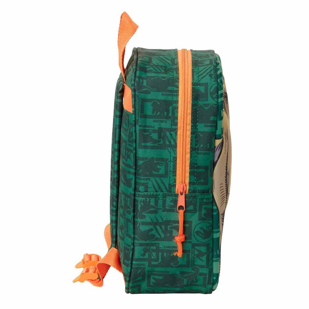 Mochila 3D verde Jurassic World con dinosaurio - 3