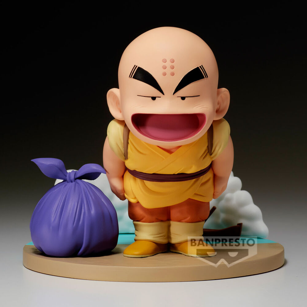 Figura de Krillin de Dragon Ball History Box sobre base escénica - 5