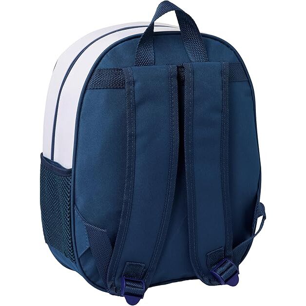 Mochila 3D azul marino del Real Madrid con escudo frontal - 3