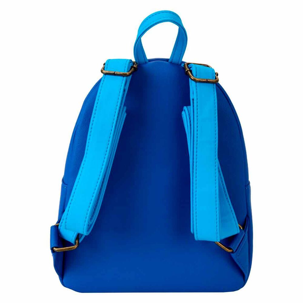 Mochila Loungefly de Pokémon con Lucario sobre un paisaje azul nocturno - 3