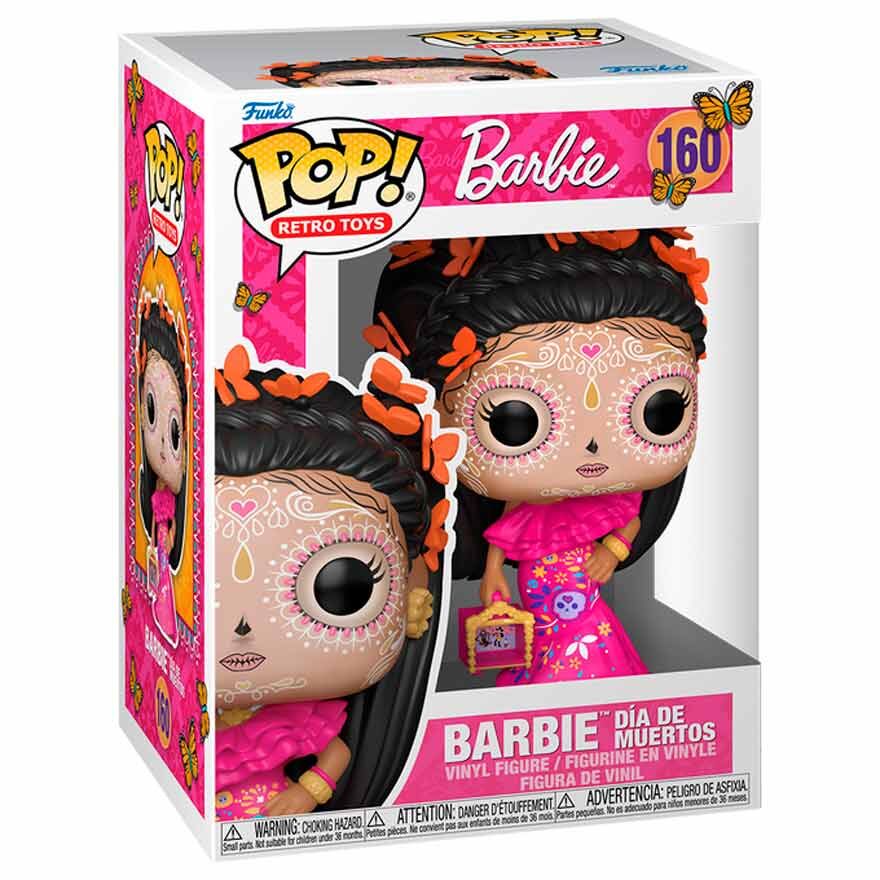 Figura Funko POP! de Barbie Día de los Muertos con vestido rosa - 2