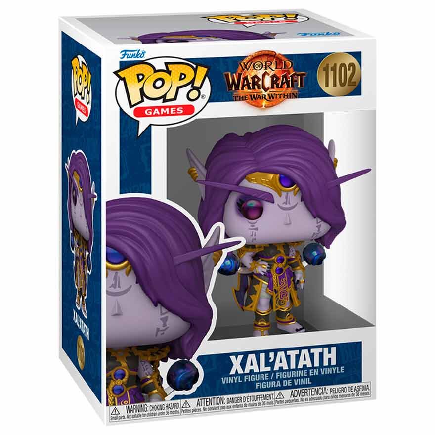 Figura Funko POP! de Xal'atath de World of Warcraft con cabello morado y esferas azules - 2