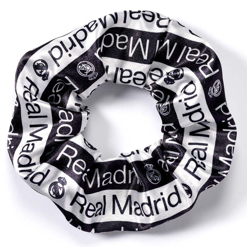 Coletero Real Madrid blanco y negro con escudo y nombre del club - 2