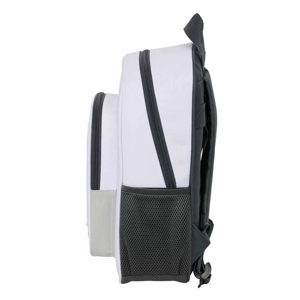 Mochila Real Madrid blanca y gris de 34 cm con bolsillo frontal - 3