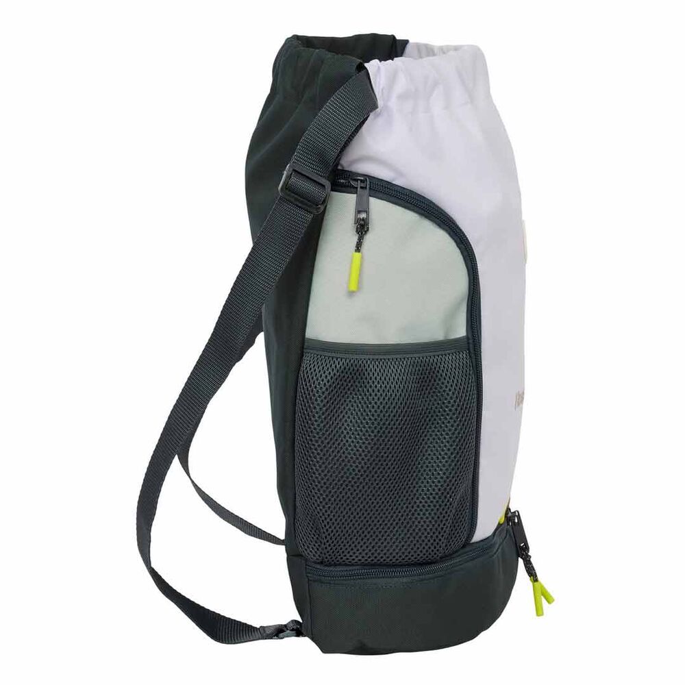 Saco mochila Real Madrid SAFTA blanco y negro con bolsillos laterales - 3