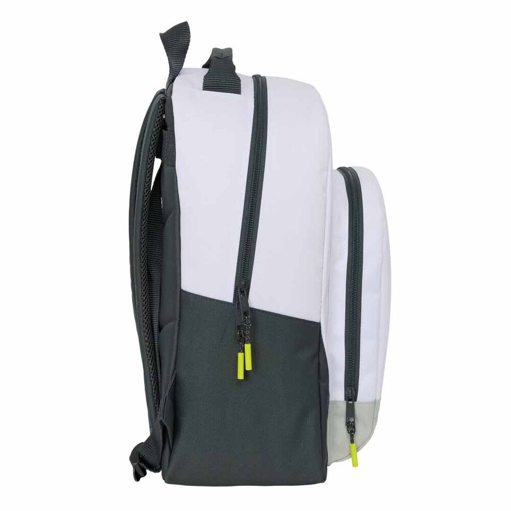 Mochila SAFTA Real Madrid 25/26 blanca y negra de 42 cm - 3