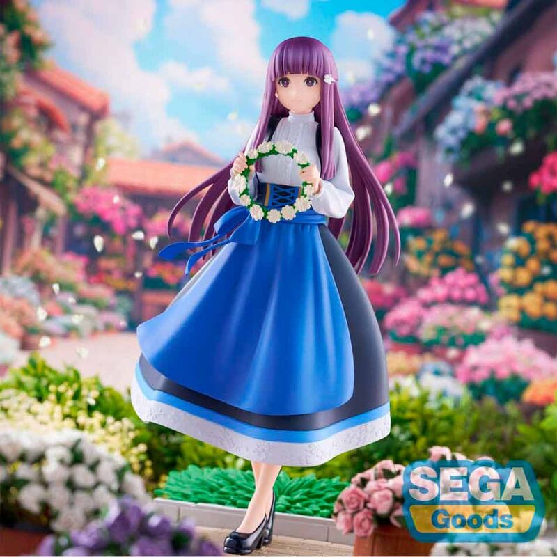 Figura de Fern de Frieren con vestido de festival y base decorativa - 3