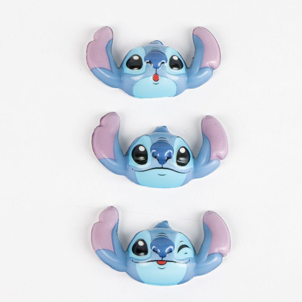 Blíster con tres pegatinas 2D squishy de Stitch Disney - 2