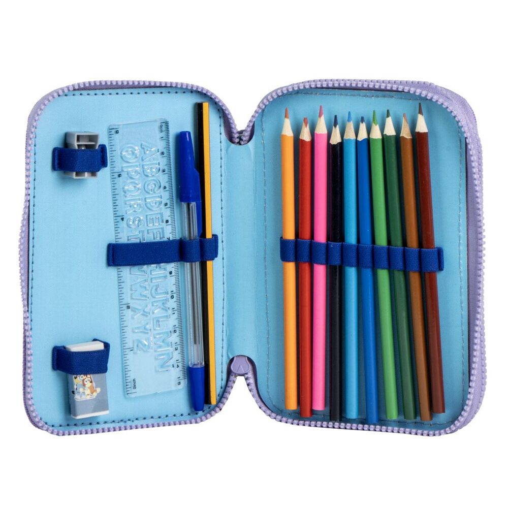Plumier doble completo de Bluey y Bingo CERDÁ - 3