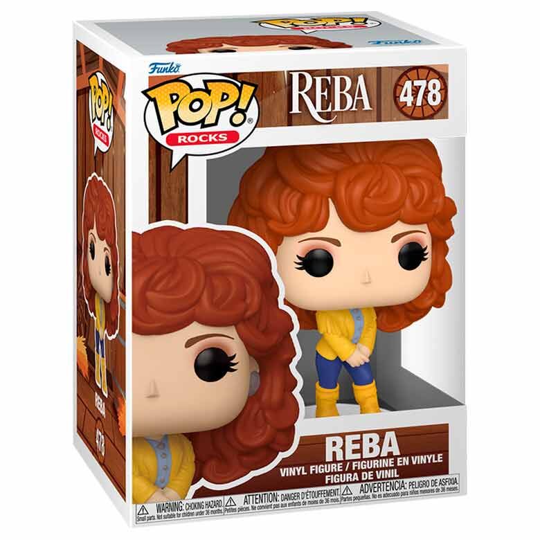 Figura Funko POP! Rocks Reba con melena rojiza y ropa amarilla - 2