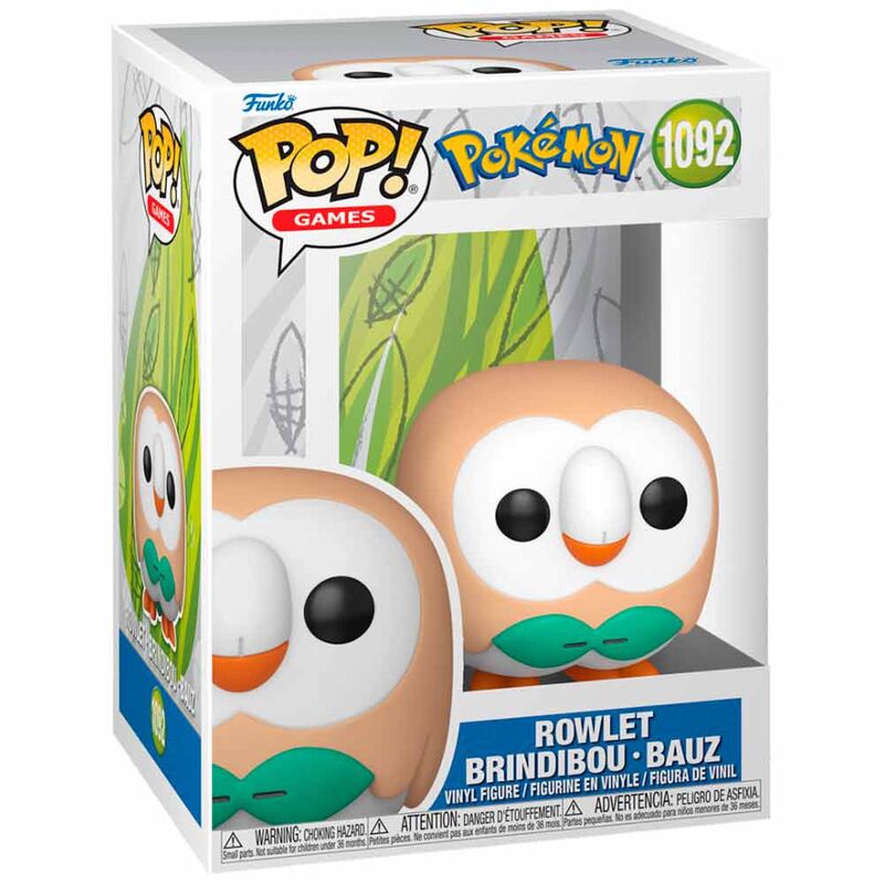 Figura Funko POP! de Rowlet con detalle verde y pico naranja - 2